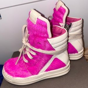 RICK OWENS KIDS Baby BabyGeo calf hair sneakers